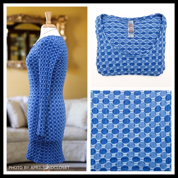 AMERICAN TWIST BLUE LONG SLEEVES MINI DRESS A2C - Picture 6 of 8